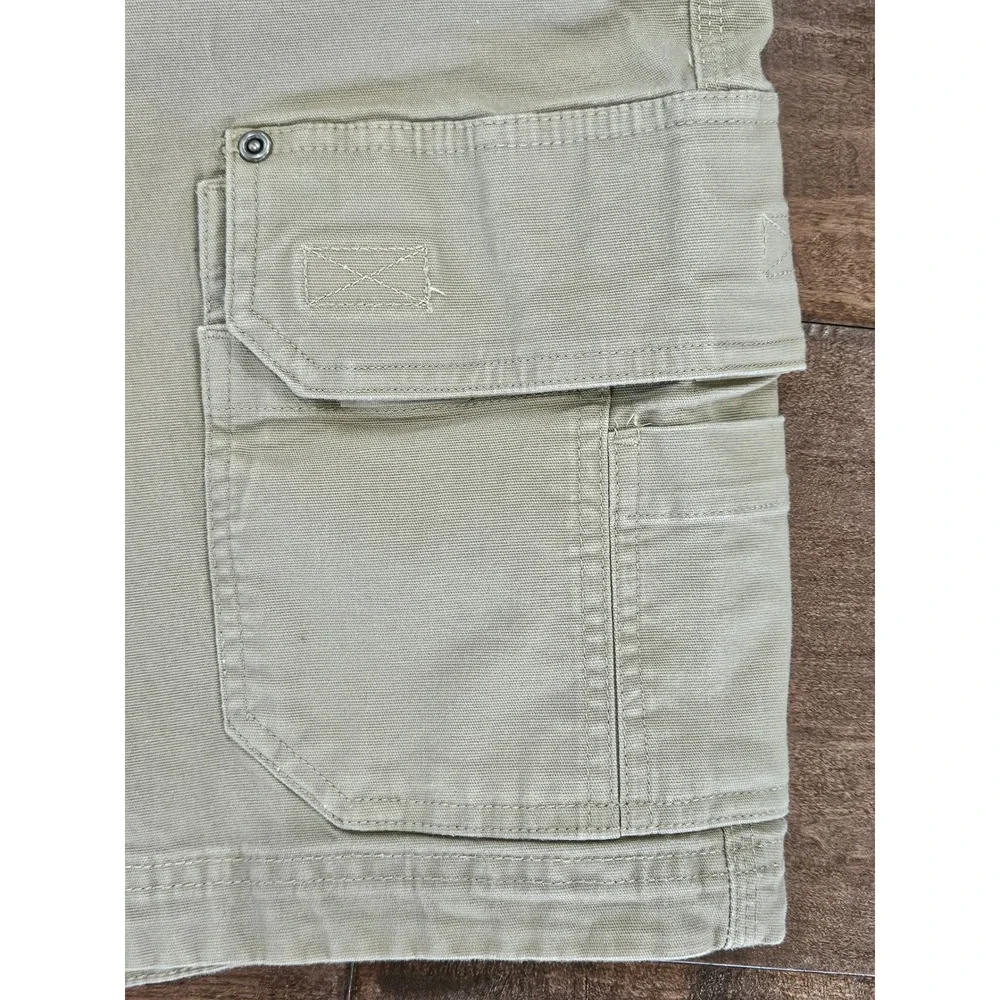 Duluth Trading Co Flex Fire Hose Cargo Shorts Mens 48 Khaki Tan Workwear Hiking